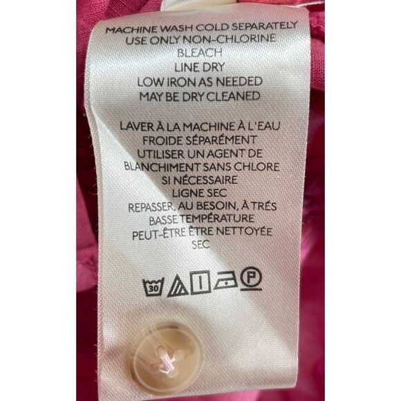 Anthropologie Pilcro Shirt Womens XS Pink Tie Dye Embroidered Floral Button Top - Picture 12 of 12